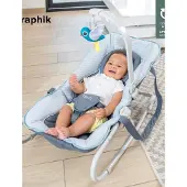 BabyMoov Graphik Bouncer Blue - Grey - ONE SIZE