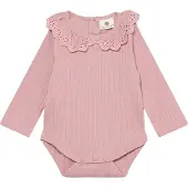 En fant Body Ls Pointelle - Pink - 68