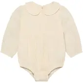 En fant Romper Ls Dobby - Cream - 74