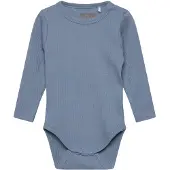 Huttelihut Body Ls Rib - Blue - 80