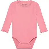 Huttelihut Body Ls Rib - Pink - 80