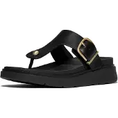 FitFlop for woman. B1H-001 Gen FF Buckle leather sandals black (41), 1 to 3 cm, None, Casual