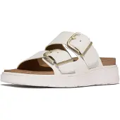 Original Brands Gen-Ff Buckle Two-Bar Leather Slides - White - 41
