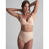 Bye Bra Sculpting Mid Waist Thong - Beige - S