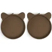 Nuuroo Akila Silicone Plate 2-Pack Koala - Brown - ONE SIZE
