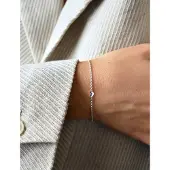 Drakenberg Sjölin Loving Heart Drop Bracelet - Silver - ONE SIZE