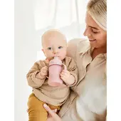 EVERYDAY BABY Glass Sippy Cup Healthy + Rose Pink - Pink - 150 ml