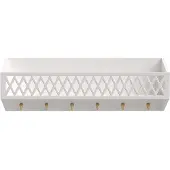 Cam Cam Copenhagen Harlequin Shelf With Hooks, Fsc Mix - White - ONE SIZE