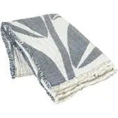 Broste Copenhagen Barley Throw - Blue - L 130CM