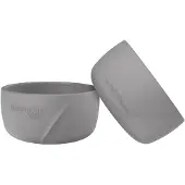 EVERYDAY BABY Silicone Baby Bowl 2-Pack Quiet Grey - Grey - ONE SIZE
