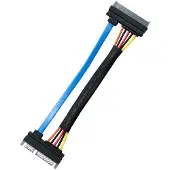 Eletra SATA 7+15P 15Cm jatkokaapeli Litteä, sininen