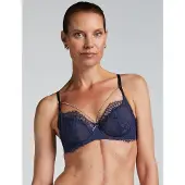 Hunkemoller Pearlene Non-Padded Underwired Bra - Blue - 75 B