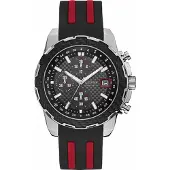 GUESS Kello - - W1047G1 - Musta silikoni - Vedenkestävä 10 bar - 47 mm