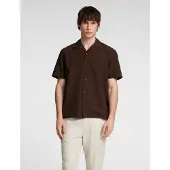 Selected Slhrelaxsun Shirt Ss Resort - Brown - XL