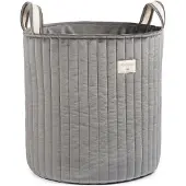 Nobodinoz Savanna Velvet Toy Bag 40X35X35 - Grey - 40X35X35CM