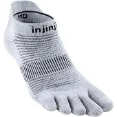 Injinji Men's Run Lightweight No-Show Grey Urheilusukat Gray S