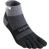 Injinji Men's Run Midweight Mini-Crew Black Gray S