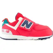 New Balance unisex for kids. NW574V2 Red hook and loop 574 sneakers (22.5), Flat, Velcro, Casual, children's fashion