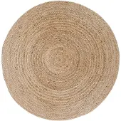 House Nordic Rina - Rug, Braided Jute, Nature Ø120 Cm - Beige - 1X120X120CM