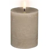 Uyuni Led Pillar Candle - Beige - H10CM