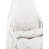 Borganas 2-Dels Set Alvin Beige Spjälsäng - White - 1ST 100X130CM