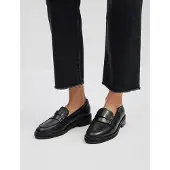 Malina Leona Leather Loafers - Black - 39