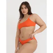 Organic Basics Swim Cheeky Bikini Bottom - Orange - XL