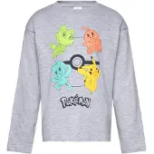 Pokémon Pitkähihainen T-paita, Vaaleanharmaa, 140-146