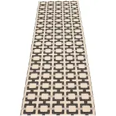 Pappelina Tom -matto 240 x 70 cm, musta/kerma/harmaa