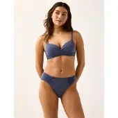 Lindex Brief Bikini Bella Rouched Shi - Blue - XS