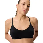Speedo Solid Triangle Bikini Top - Black - XS