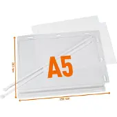 Durable 505919, Läpinäkyvä, Muovi, 2 korttia, A5, 22,5 cm, 15,5 cm