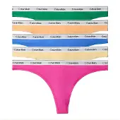 Calvin Klein Thong 5 Pk - Green - XS