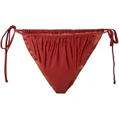 Pieces Pckin Bikini Shiny Tanga - Red - L