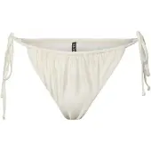 Pieces Pckin Bikini Shiny Tanga - Cream - XL