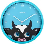 Karlsson Wall Clock Peekaboo Cow Blue - Blue - Ø:30.8CM