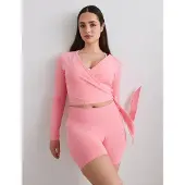 Aim'n Shape Seamless Wrap Long Sleeve - Pink - S
