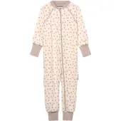 Geggamoja Bamboo Two Way Zip Pyjamas - Beige - 62/68