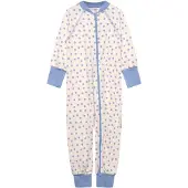 Geggamoja Bamboo Two Way Zip Pyjamas - Blue - 50/56