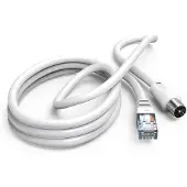 Ginza.se Cable Antenna 75dB Coax Plug to RJ45 Plug white 2.5m