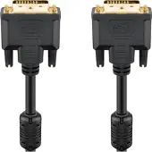 Goobay DVI-D Full HD -kaapeli Dual Link, kullattu