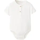 Mango Cotton Bodysuit Buttons - White - 1-3M