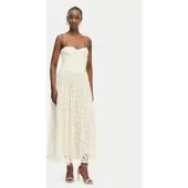 Bardot Estie Broderie Maxi Dress - Beige - XL