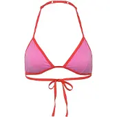 Monki Halterneck Triangle Bikini Top - Pink - XL