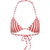 Monki Halterneck Triangle Seersucker Bikini Top - Multi/patterned - XXS