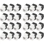 Digitus Suojaamaton UTP Cat6 Keystone-liitinmoduuli, Tool-free, musta/valkoinen, 24kpl