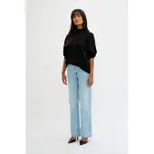 My Essential Wardrobe 21 The Puff Blouse - Black - S