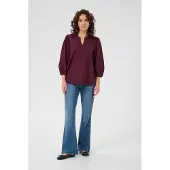 Kaffe Kaenya Blouse 3/4 Sl - Burgundy - 36