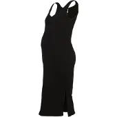 Lindex Mom Ribbed Midi Dress - Black - M