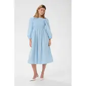 Kaffe Kamona Smock Dress - Blue - 38